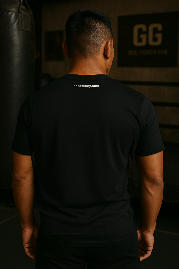 T-Shirt "REAL FIGHTER - Minimal Ed" Black - Image 5