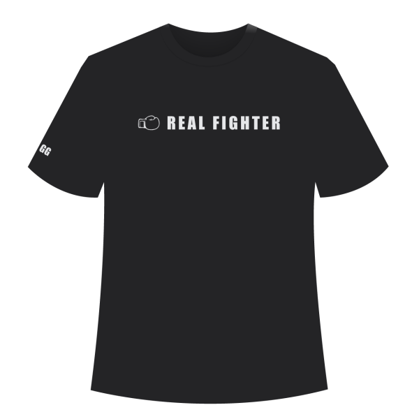 T-Shirt "REAL FIGHTER - Minimal Ed" Black - Image 6