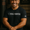 T-Shirt "REAL FIGHTER - Minimal Ed" Black - Image 4